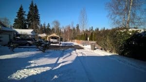 Snowy driveway